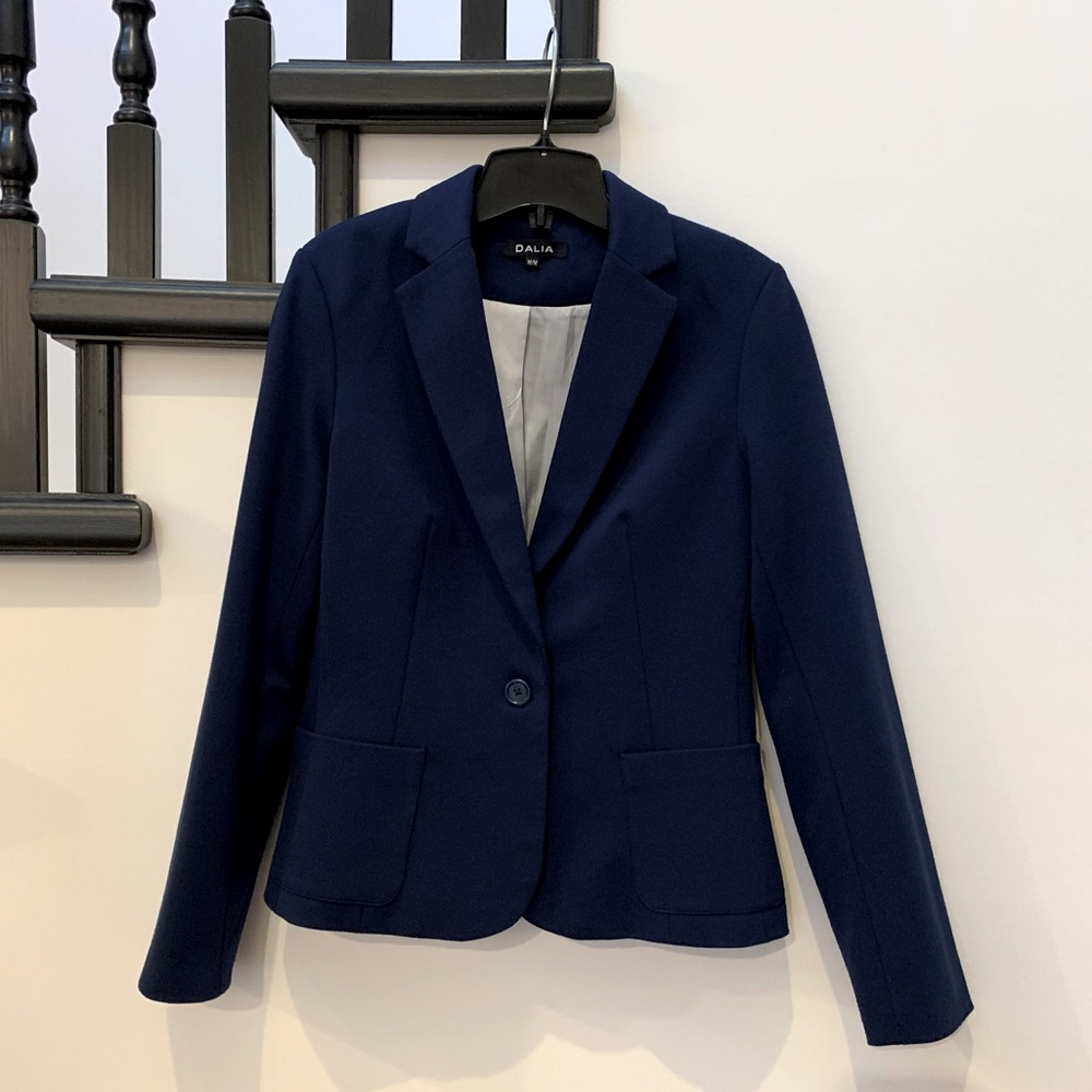 Blue one button blazer